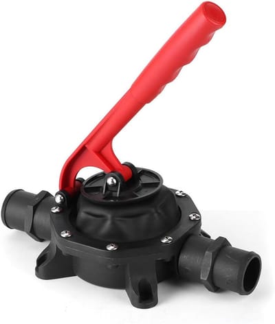 Handmatige Membraanpomp - Waterpomp Lenspomp - Boot Water Verplaatsen - Zelfaanzuigend Vaste Handgreep - 27x14x18 cm - Zwart