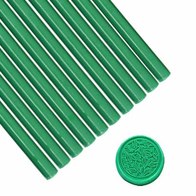 Groene Afdichtingsstokken - 10 Stuks voor Lijmpistool, Vintage Afdichtingsstempel voor Bruiloft Uitnodigingen en Brief Enveloppen