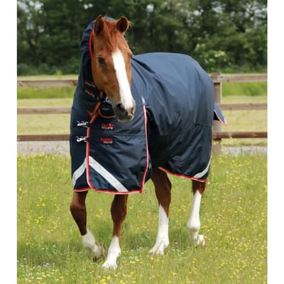 Waterdichte paardendeken met halsbedekking  Premier Equine Buster Storm 200 g