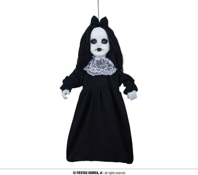 Halloween Ophang Decoratie  Pop 75 cm met lichtgevende ogen