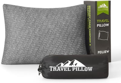 Travel Size Pillow, Compressible Memory Foam Pillow, Camping Pillow, Breathable Cover for Travel, Airplane, Car - ShopVlot
