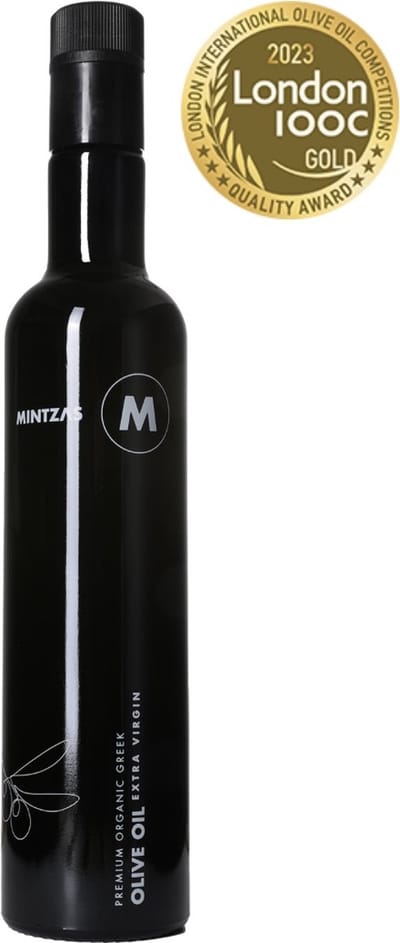 MINTZAS-Prijswinnende Biologische Extra Vierge Olijfolie met zeer lage zuurgraad (0,3%) 500ml