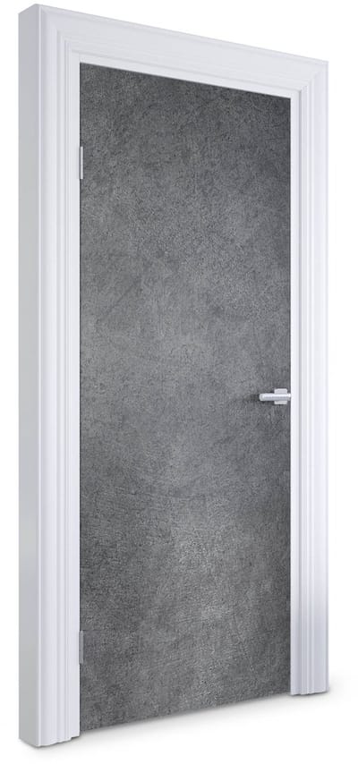 Wallfluent Deursticker - Grijze betontextuur Deur Sticker - 85 x 205 cm - Grijs Deurfolie - Moderne Deur Sticker - Imitatietextuur Deur plakfolie - Deursticker voor de Slaapkamer - Deurposter