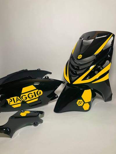 Piaggio Zip Stickerset - Hexa - Geel