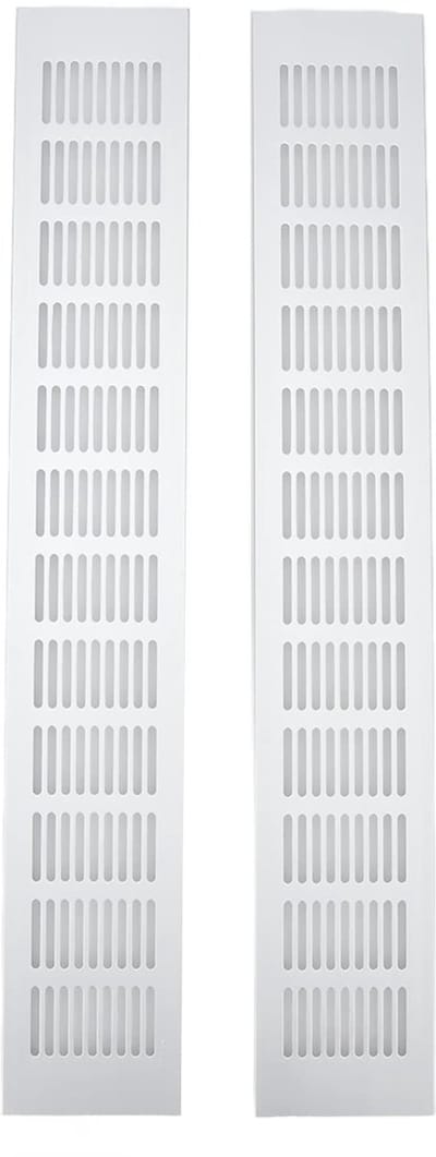 Dailygoods- Ventilatiehoes 2 Stuks - Aluminium Legering - Verbeterde Veiligheid - Eenvoudige Installatie - 80 * 500 mm - Effectieve Luchtcirculatie - Ventilatierooster