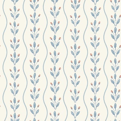 Boråstapeter Vliesbehang 7779 - Adorn - Botanisch Blauw - 53cm x 10.05m