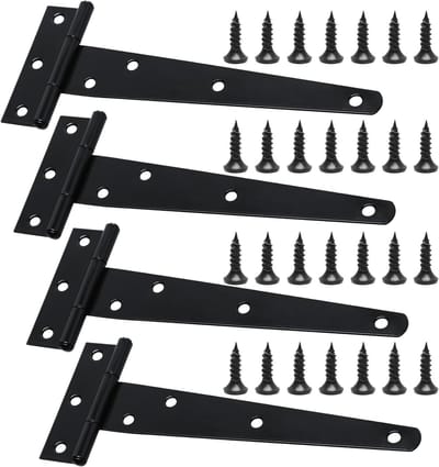 Zware T-hengsels 150mm met Bevestigingsschroeven - Ideaal voor Schuurdeuren, Tuindeuren en Ramen