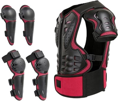 Beschermingsset Jongeren - Sport Bescherming - Outdoor Avonturen - Volledige Lichaamsdekking - 50 x 30 x 10 cm - Rood