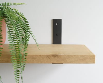STERKSTAEL Vesta Industriële Plankdrager Gun Metal - Stalen Wandplank Steun - Voor plank vanaf 20 cm tot 30 cm - Kleur Naturel Gunmetal - inclusief bevestigingsmateriaal - Poedercoating - Wandsteun - 1 stuk