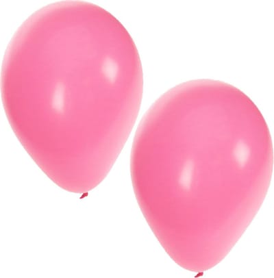 Bellatio Decorations ballonnen - 15x stuks - roze - 27 cm - verjaardag - feestartikelen - versiering