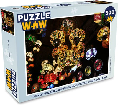 Puzzel Turkse Mozaïeklampen de hoofdstad van Engeland - Legpuzzel - Puzzel 500 stukjes