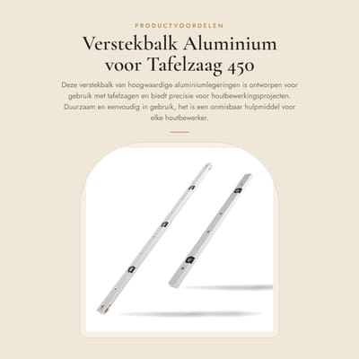 Dailygoods - Verstekbalk Aluminium voor Tafelzaag 450 mm