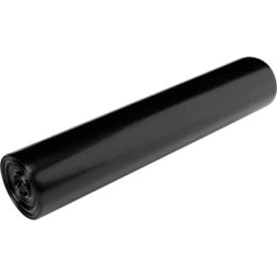 Deiss afvalzakken, 240 liter, gerecycled LDPE, voor afvalbakken, scheurvast, slijtvast, B 650 x H 1350 mm, zwart, 100 stuks