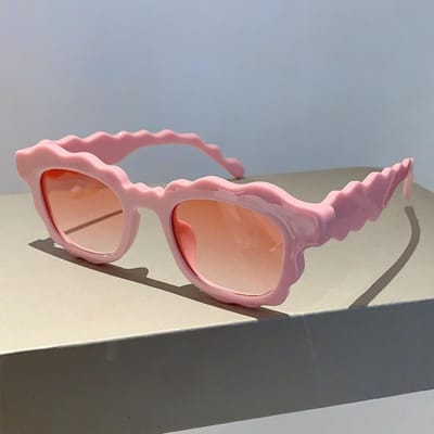 Premium Designer Retro Stijl Golf Bloemen Roze Zonnebril Voor Vrouwen Voor Voor Mannen Zonlicht Bril Trendy Punk Populair Sexy Schattige Bril