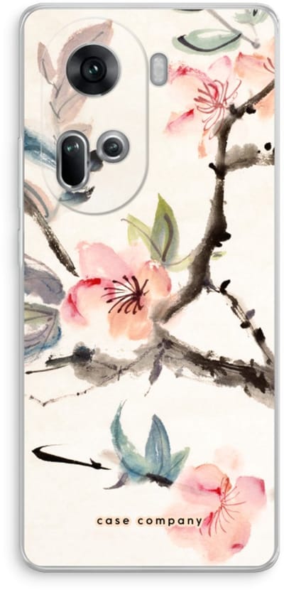 Case Company® - Hoesje geschikt voor Oppo Reno 11 hoesje - Japanse bloemen - Soft Cover Telefoonhoesje - Bescherming aan alle Kanten en Schermrand