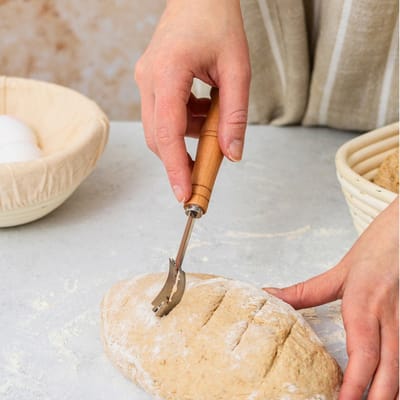 Baker'S Blade, Bakkersmes Voor Het Insnijden Van Brooddeeg, Met 5 Roestvrijstalen Messen En Een Opbergtasje, Voor Het Bakken Van Brood, Roestvrij Staal