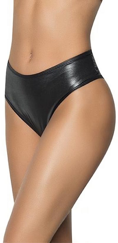 Mapalé Sexy Hoge Taille Gerimpelde Achterkant Panty - M/L - Glanzend - Zwart