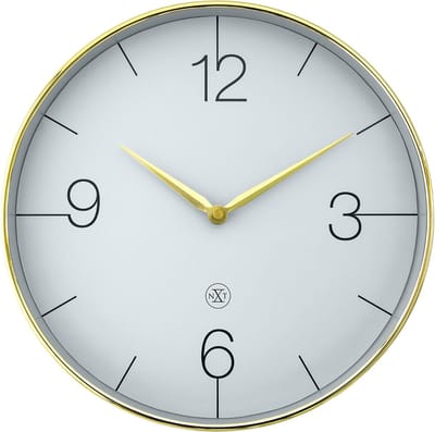 nXt Finesse – Wandklok – 30,5 cm - Goud/Groen – Stil