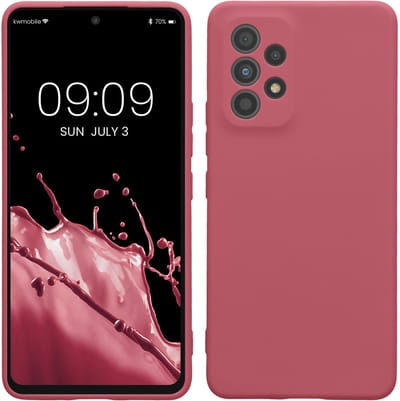 kwmobile telefoonhoesje geschikt voor Samsung Galaxy A53 5G - Hoesje voor smartphone - Precisie camera uitsnede - In donkerroze