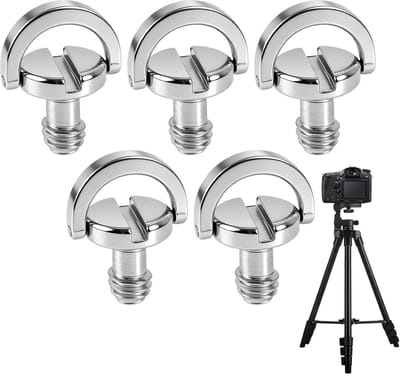 Camera Schroeven - Statief Adapter - Apparatuur Bevestigen - Roestvrij Staal - 5 Stuks - Zilver