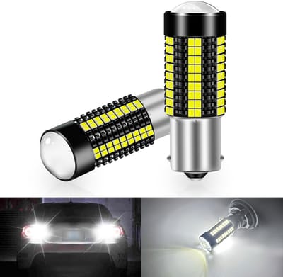 2x 1156 BA15S P21W LED Auto Lampen Wit 6000K 12V 24V - Achteruitrij, Remlicht & Mistlamp
