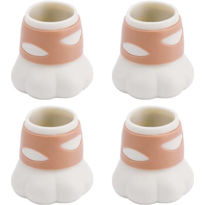 Lot de 4 Protections de Pieds de Chaise pour Sols en Bois Dur Mignon Patte de Chat Silicone Protection de Sol pour Pieds de Chaise