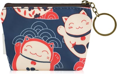 Kleine Waterdichte Handtas voor Vrouwen met Rits en Sleutelhanger, Schattige Muntentas voor Verandering en Accessoires, Perfect voor Meisjes en Dames