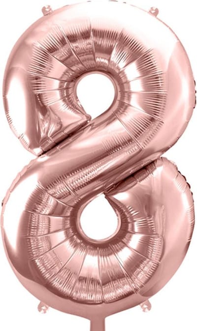 Cijfer 8 (86 cm) - Rosé Goud