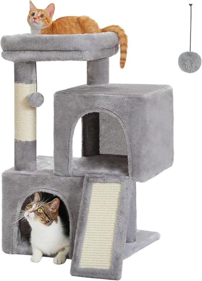 SCH® Krabton - Krabpaal - Krabton voor Katten- Grijs- ‎43 cm x 18 cm x 33 cm; 7.03 kg