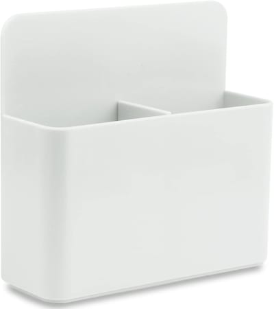 Penhouder-Magnetische pennenhouder-Magnetische- markeerstifthouder-Whiteboard pennenhouder-Opbergrek -Dubbel opbergrek-Geschikt voor whiteboard- koelkast- vriezer-kluisje-kantoor-thuis-school-1 stuck-wit