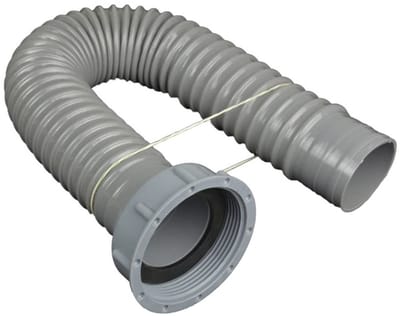 Dailygoods- Afvalpijp Flexibel - Waterpijp Connector - 58mm Buitendiameter - PP/PVC Materiaal - Eenvoudige Installatie - 40/60/80/100/120cm Lengte - Afvoerslang