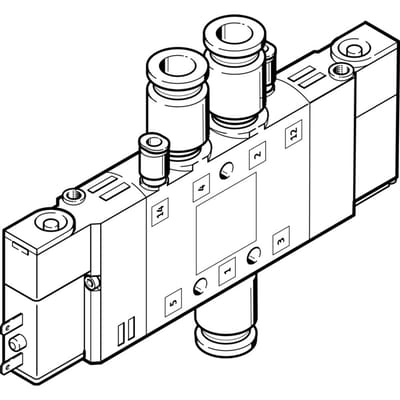 Festo 5/2 Bistabiel Lucht Magneetventiel QS-6 400L/Min - 196909