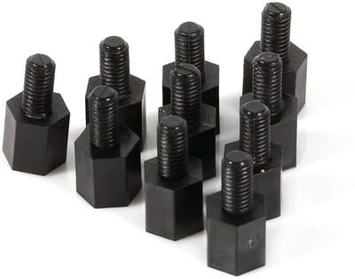 Allecto - M3 Nylon Hex Spacers - Professioneel en DIY Gebruik - 100 Stuks - Zwart - Perfect voor Montage en Klussen - Geschikt voor Diverse Toepass...
