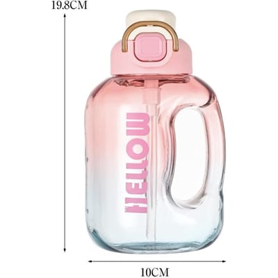 Nieuwe Zomer Draagbare Ton Vaten Hoge Temperatuur Bestendig Sport Waterfles met Rietje Draagbare Buiten Fitness Sport Beker 1110ML