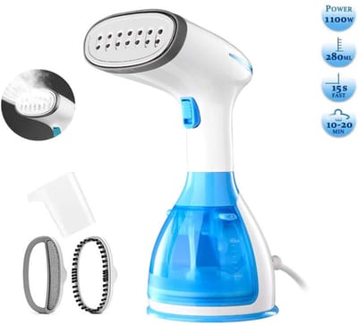1500W Draagbare Stoomijzer – 280ml Reservoir, Draadloos, Met Langharenborstel en Meetbeker