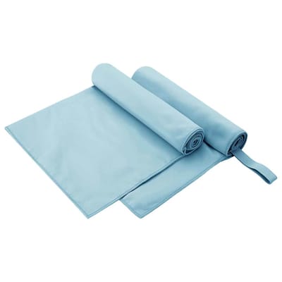 vidaXL - Sporthanddoeken - 2 - st - Blauw - 100 - x - 50 - cm - Polyester - en - polyamide