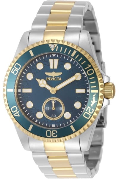 Invicta Pro Diver 49424 Herenhorloge - Quartz Uurwerk - Roestvrij Staal met Blauwe Wijzerplaat - 43 mm