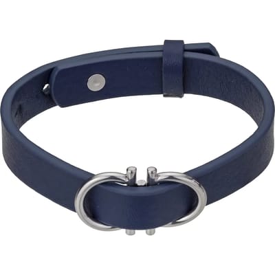 Echt leer en roestvrij stalen armband Philipp Blanc Christian