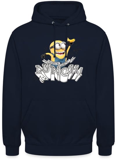Minions Met Banaan Mijn Favoriete Thema Is Lunch Hoodie Unisex