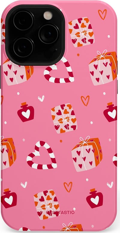 Casetastic Hoesje Geschikt voor Apple iPhone 13 Pro Max Magsafe - Stijlvolle Beschermende Duo-layer Case - Zoete Liefde Roze
