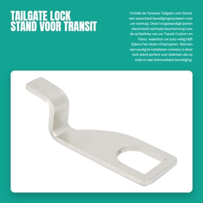 Dailygoods- Tailgate Lock - Standaard Beugel - Geschikt voor Transit 2001-2019 - IJzer - Auto Accessoire - Schokbestendig - Achterklep Slot