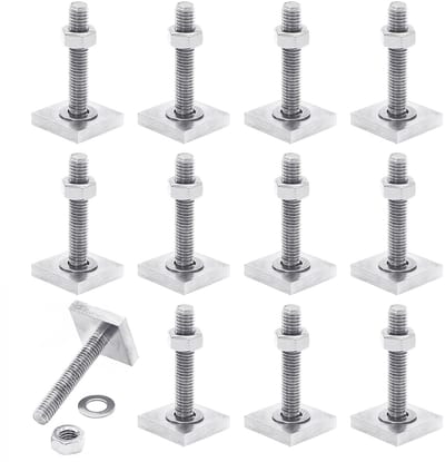 Set van 12 Dakkoffers met T-Groove Moeren M6, 20 x 20 mm, Dakkoffers, Dakkapellen en Bevestigingsmaterialen