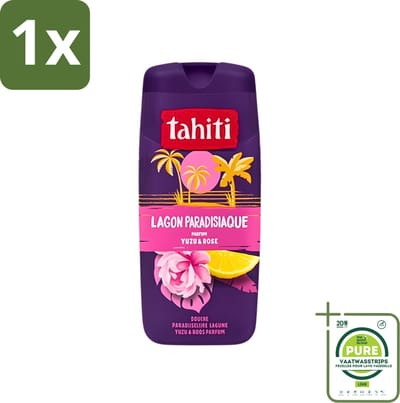 1 x Tahiti - Douchegel - Paradijselijke Lagune - Yuzu & Rose - 315 ml - Douchegel - Tahiti - Yuzu - Roze - Tropische Geur