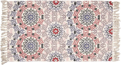 Clayre & Eef Vloerkleed 140x200 cm Blauw Rood Katoen