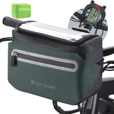 Waterdichte Fietsstuurtas met Telefoonhouder voor E-bikes - 3-in-1 Fietstas met Regenbescherming