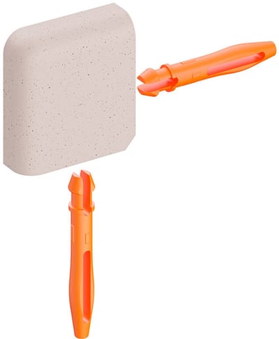 Schlüter Jolly TSI buitenhoek structuur aluminium ivoor 8 mm
