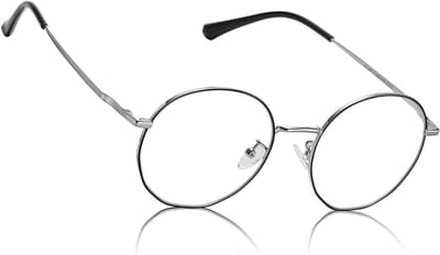 Blauwlichtfilter Bril - Computerbril Dames - Schermtijd Comfort - UV Bescherming - 53.5-20-142 mm - Zwart Zilver
