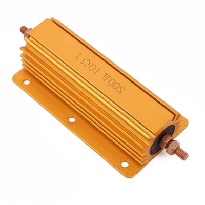 Aluminium Weerstand - Component - Elektronica Projecten - 5% Tolerantie - 200 Watt - Goudkleurig