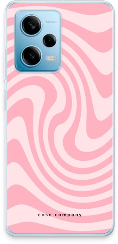 Case Company® - Hoesje geschikt voor Xiaomi Redmi Note 12 Pro 5G hoesje - Swirl Roos - Soft Cover Telefoonhoesje - Bescherming aan alle Kanten en Schermrand
