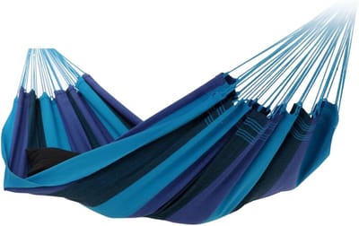 Premium dubbele hangmat van 100% langvezelig katoen, 400 x 170 x 150 cm